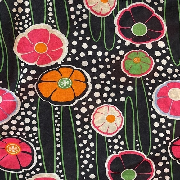 TORY Burch Embroidered Floral Logo‎ Tunic Size 2 - Picture 4 of 7
